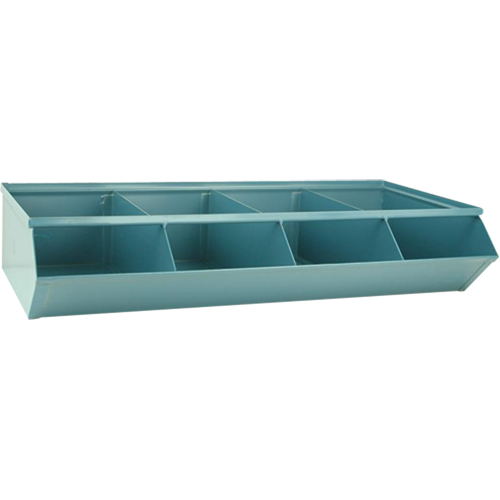 Sectional Bin Units, 100 lbs. Cap., 37" W x 18-3/4" D x 7-1/2" H, Blue Action Paper