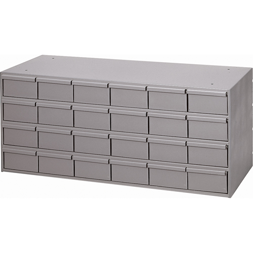 Casiers &agrave; tiroirs industriels, 24 tiroirs, 33-3/4" la x 11-5/8" p x 14-3/8" h, Gris Action Paper