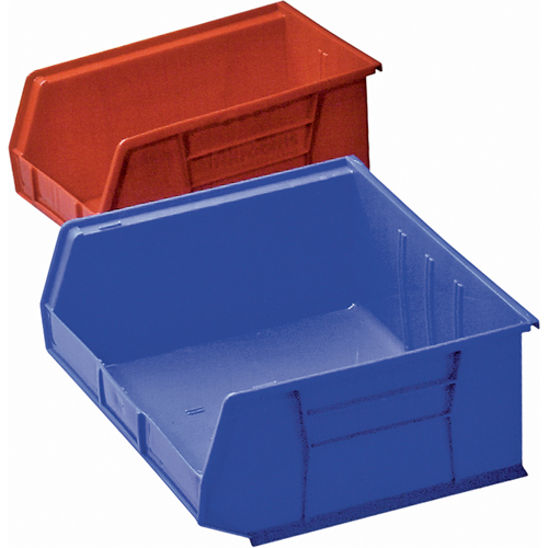 Bac en plastique, 8-1/4" la, 9" h x 18" p, Bleu Action Paper