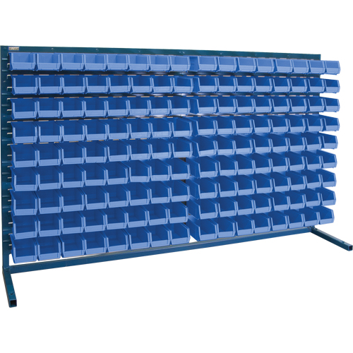 Louvered Rack with Bins, 144 Bins, 72" W x 15" D x 40" H Action Paper