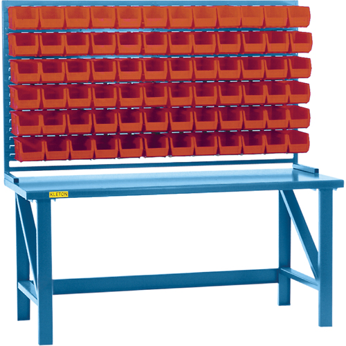 Louvered Rack with Bins, 36 Bins, 72" W x 15" D x 40" H Action Paper