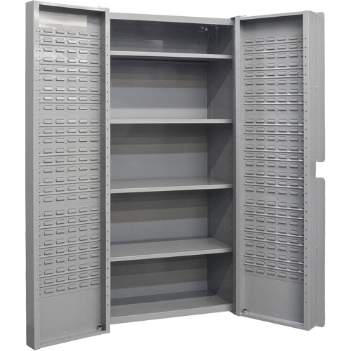 Deep Door Combination Cabinets, 38" W x 24" D x 72" H, Grey Action Paper