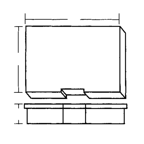 Compartment Case, Plastic, 15-1/2" W x 11-3/4" D x 2-1/2" H, Grey Action Paper