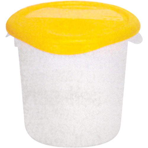 Round Storage Containers, 7-4/5" H x 8-1/2" D, 3.79 L Capacity, Clear Action Paper