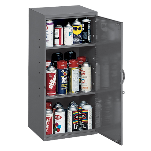 Utility Cabinet, Steel, 2 Shelves, 30" H x 13-3/4" W x 12-3/4" D, Grey Action Paper
