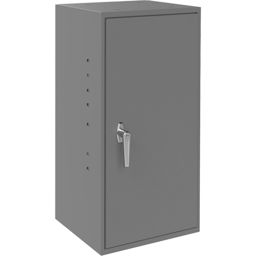 Utility Cabinet, Steel, 2 Shelves, 30" H x 13-3/4" W x 12-3/4" D, Grey Action Paper