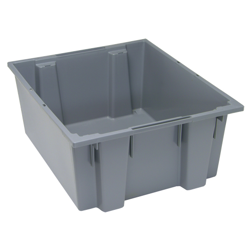 Stack & Nest Totes, 10" x 23.5" x 19.5", Grey Action Paper