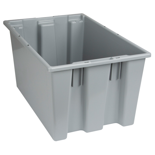 Stack & Nest Totes, 12" x 23.5" x 15.5", Grey Action Paper