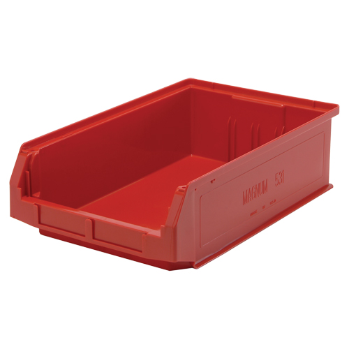 Giant Stacking Containers, 12.375" W x 19.75" D x 5.875" H, Red Action Paper
