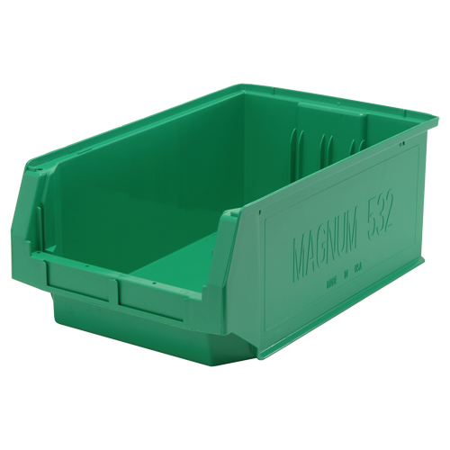 Contenants g&eacute;ants empilables, 12,375" la x 19,75" p x 7,875" h, Vert Action Paper