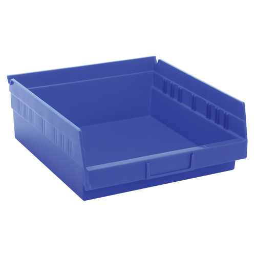 Bacs de rangement pour tablettes, 11-1/8" la x 4" H x 11-5/8" p, Bleu, Capacit&eacute; 30 lb Action Paper