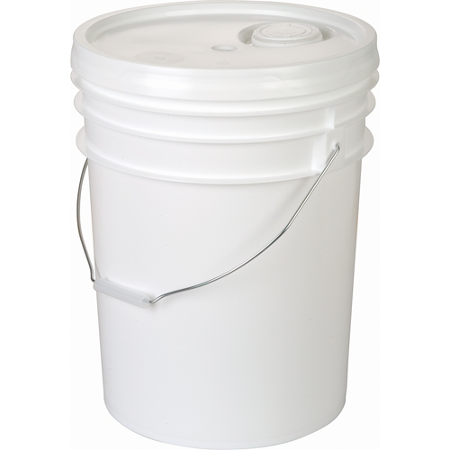 Seau blanc avec couvercle &agrave; joint d'&eacute;tanch&eacute;it&eacute;, Plastique, 20 L Action Paper