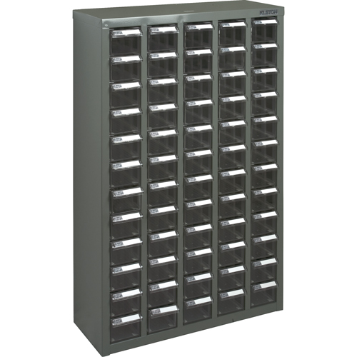 Casiers pour pi&egrave;ces KPC-500, Acier galvanis&eacute;, 60 tiroirs, 22-3/5" x 8-7/10" x 36-9/10", Gris Action Paper