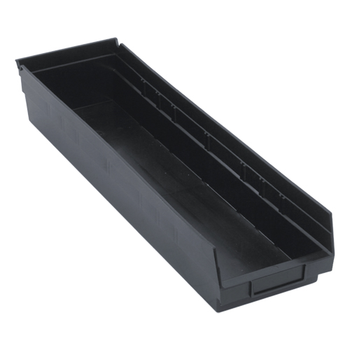 Bac pour &eacute;tag&egrave;re &eacute;conomique, 6-5/8" la, 4" h x 23-5/8" p, Noir Action Paper
