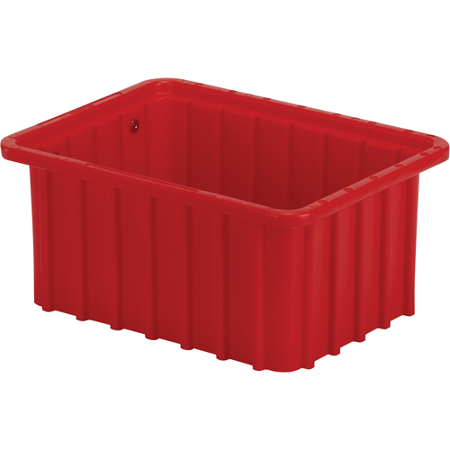 Divider Box, Polyethylene, 9.8" W x 7.3" D x 5" H, Red Action Paper