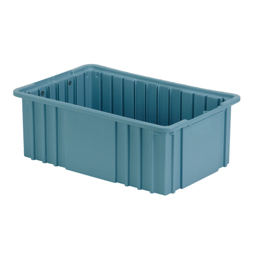 Divider Box, Polyethylene, 15.5" W x 9.9" D x 6" H, Light Blue Action Paper