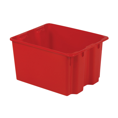 Contenants Stack-N-Nest Polylewton, 12" x 21" x 17", Rouge Action Paper