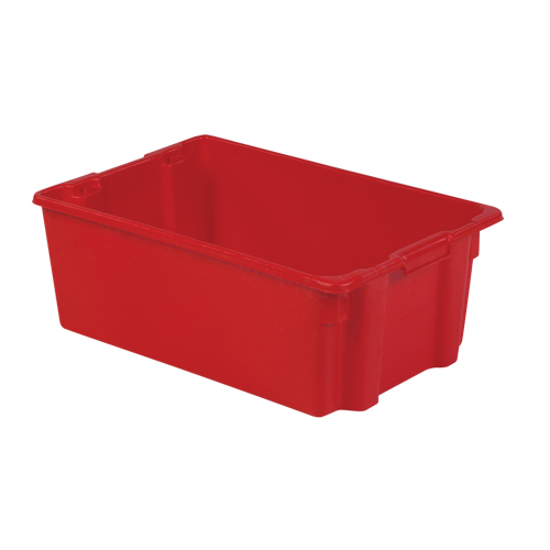 Polylewton Stack-N-Nest&reg; Containers, 10.5" x 28.4" x 18.7", Red Action Paper