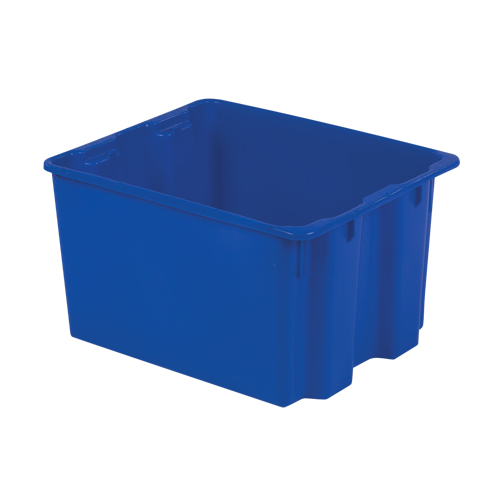 Contenants Stack-N-Nest Polylewton, 12" x 21" x 17", Bleu Action Paper