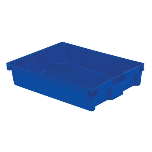 Polylewton Stack-N-Nest&reg; Containers, 6.1" x 29.6" x 22.4", Blue Action Paper
