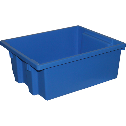 Stack-N-Nest&reg; Storage Bins, 6" x 15.25" x 12.25", Blue Action Paper
