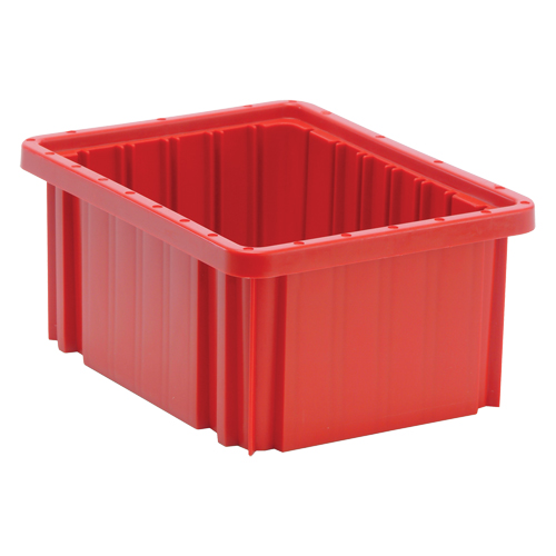 Contenants Divider Box, Plastique, 10,9" la x 8,3" p x 5" h, Rouge Action Paper
