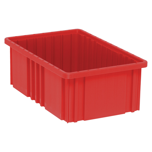 Divider Box&reg; Containers, Plastic, 16.5" W x 10.9" D x 6" H, Red Action Paper