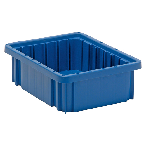 Contenants Divider Box, Plastique, 10,9" la x 8,3" p x 3,5" h, Bleu Action Paper