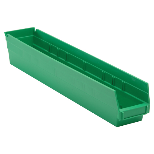 Bac pour &eacute;tag&egrave;re &eacute;conomique, 4-1/8" la, 4" h x 23-5/8" p, Vert Action Paper