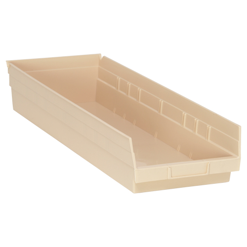 Bac pour &eacute;tag&egrave;re &eacute;conomique, 8-3/8" la x 4" H x 23-5/8" p, Ivoire, Capacit&eacute; 60 lb Action Paper