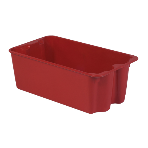 Stack-N-Nest&reg; Plexton Containers, 16.9" W x 30.6" D x 11.1" H, Red Action Paper