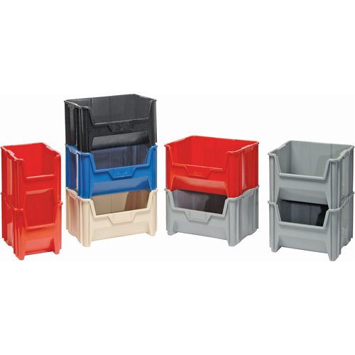 Giant Stacking Containers, 16.5" W x 17.5" D x 12.5" H, Grey Action Paper