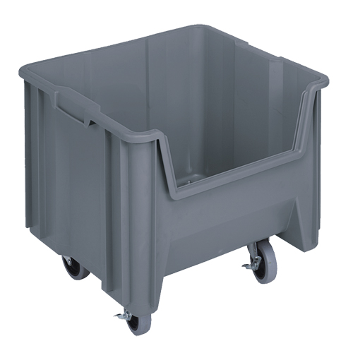 Mobile Giant Stack Container, 12-1/2" H x 16-1/2" W x 17-1/2" D, 250 lbs. Capacity, Grey Action Paper