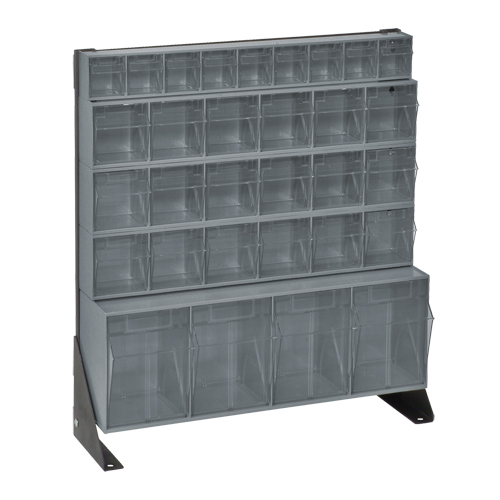 Tip-Out Bins Stand, 23-5/8" W x 8" D x 28" H, 31 Drawers Action Paper