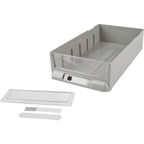Tiroir de rechange pour armoires de pi&egrave;ces KPC-100, Plastique, 6-3/8" la x 11-3/10" p, 2-11/16" h, Gris Action Paper