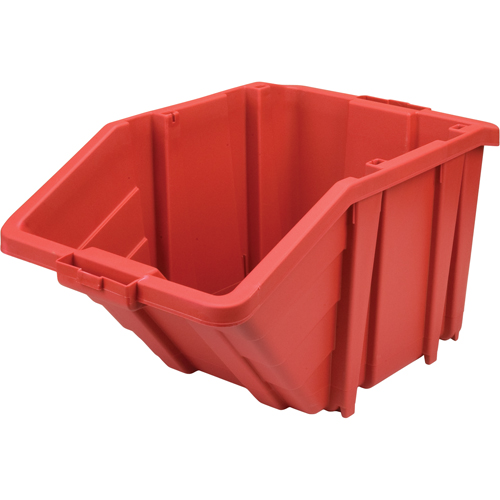 Jumbo Plastic Bin, 15-1/2" W x 13" H x 25" D, Red, 200 lbs. Capacity Action Paper
