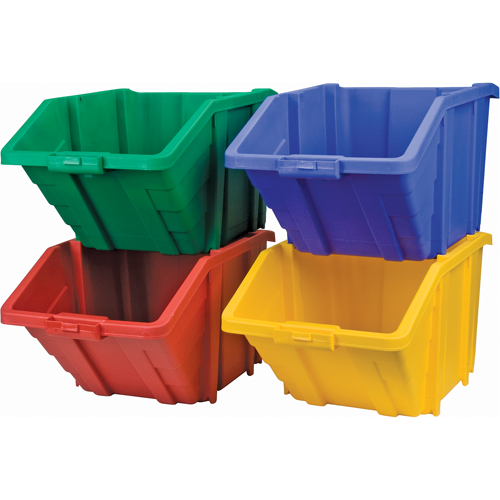 Jumbo Plastic Bin, 15-1/2" W x 13" H x 25" D, Green, 200 lbs. Capacity Action Paper