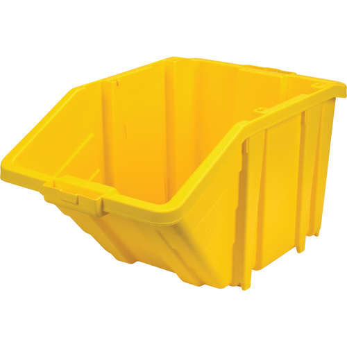 Bac g&eacute;ant en plastique, 15-1/2" la x 13" H x 25" p, Jaune, Capacit&eacute; 200 lb Action Paper