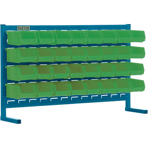 Louvered Rack with Bins, 32 Bins, 36" W x 8-1/4" D x 22" H Action Paper