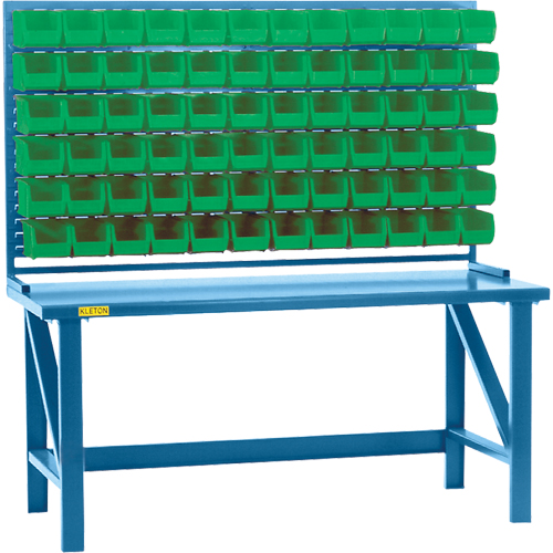 Louvered Rack with Bins, 36 Bins, 72" W x 15" D x 40" H Action Paper