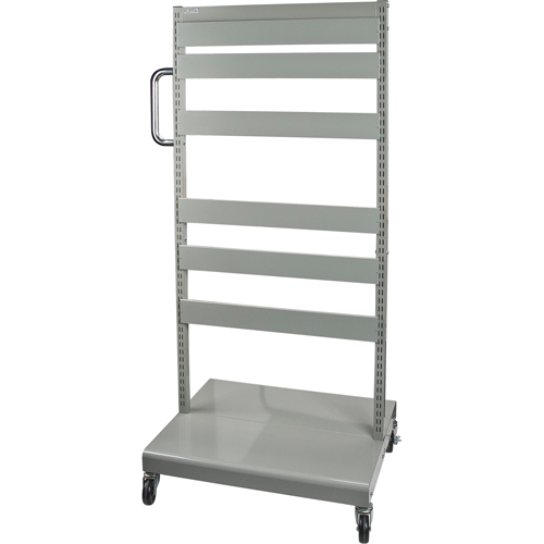 Mobile Tilt Bin Rack - Cart Only, Double-sided, 26-1/4" W x 22" D x 57-1/2" H Action Paper