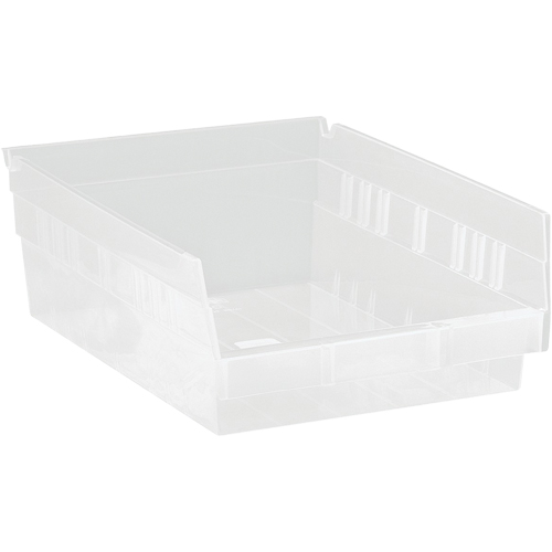 Bacs de rangement pour tablettes, 8-3/8" la x 4" H x 11-5/8" p, Transparent, Capacit&eacute; 30 lb Action Paper