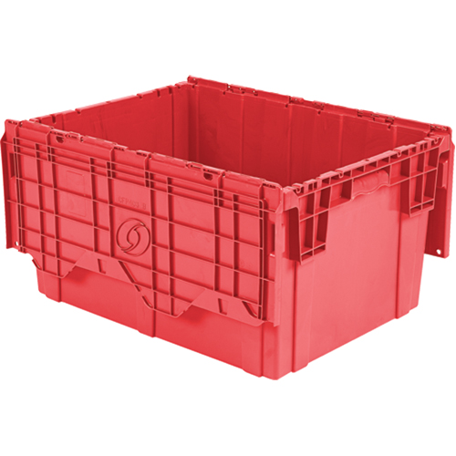 Flipak Polyethylene Plastic (PE) Distribution Containers, 27.9" x 20.9" x 15.2", Red Action Paper