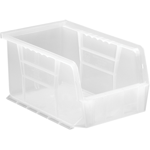Bac transparent ultra empilable & suspendable, 6" la, 5" h x 9-1/4" p, Transparent Action Paper