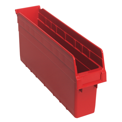Bacs pour &eacute;tag&egrave;re Store-Max, 4-3/8" la x 8" H x 17-7/8" p, Rouge, Capacit&eacute; 56 lb Action Paper