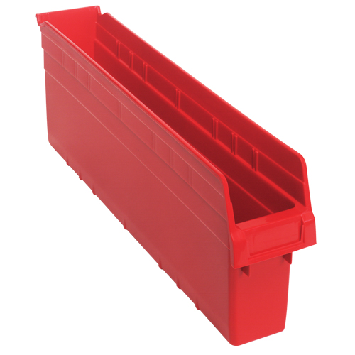 Bacs pour &eacute;tag&egrave;re Store-Max, 4-3/8" la x 8" H x 23-5/8" p, Rouge, Capacit&eacute; 68 lb Action Paper