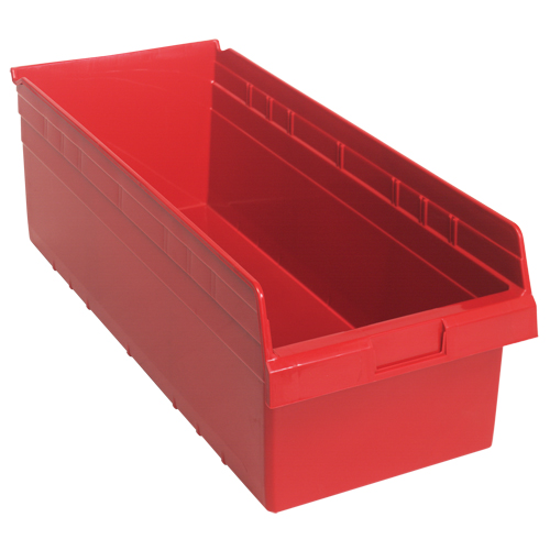 Bacs pour &eacute;tag&egrave;re Store-Max, 11-1/8" la x 8" H x 23-5/8" p, Rouge, Capacit&eacute; 68 lb Action Paper