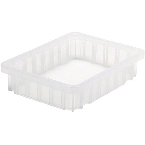 Divider Box&reg; Container, Plastic, 10.875" W x 8.25" D x 2.5" H, Clear Action Paper