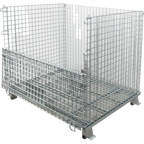 Collapsible Wire Container, 48" W x 40" D x 36" H, 4000 lbs. Capacity Action Paper