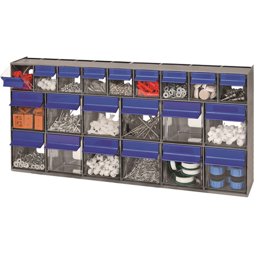 Tilt Bins Unit, 23-5/8" W x 3-5/8" D x 11-1/6" H, 21 Drawers Action Paper